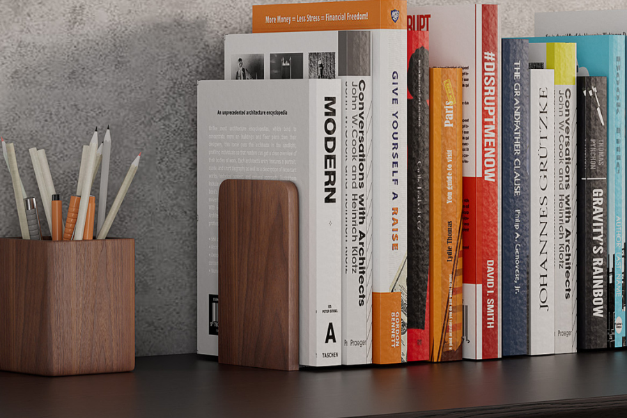 How to Choose Wooden Bookends for a Shelf or Desk