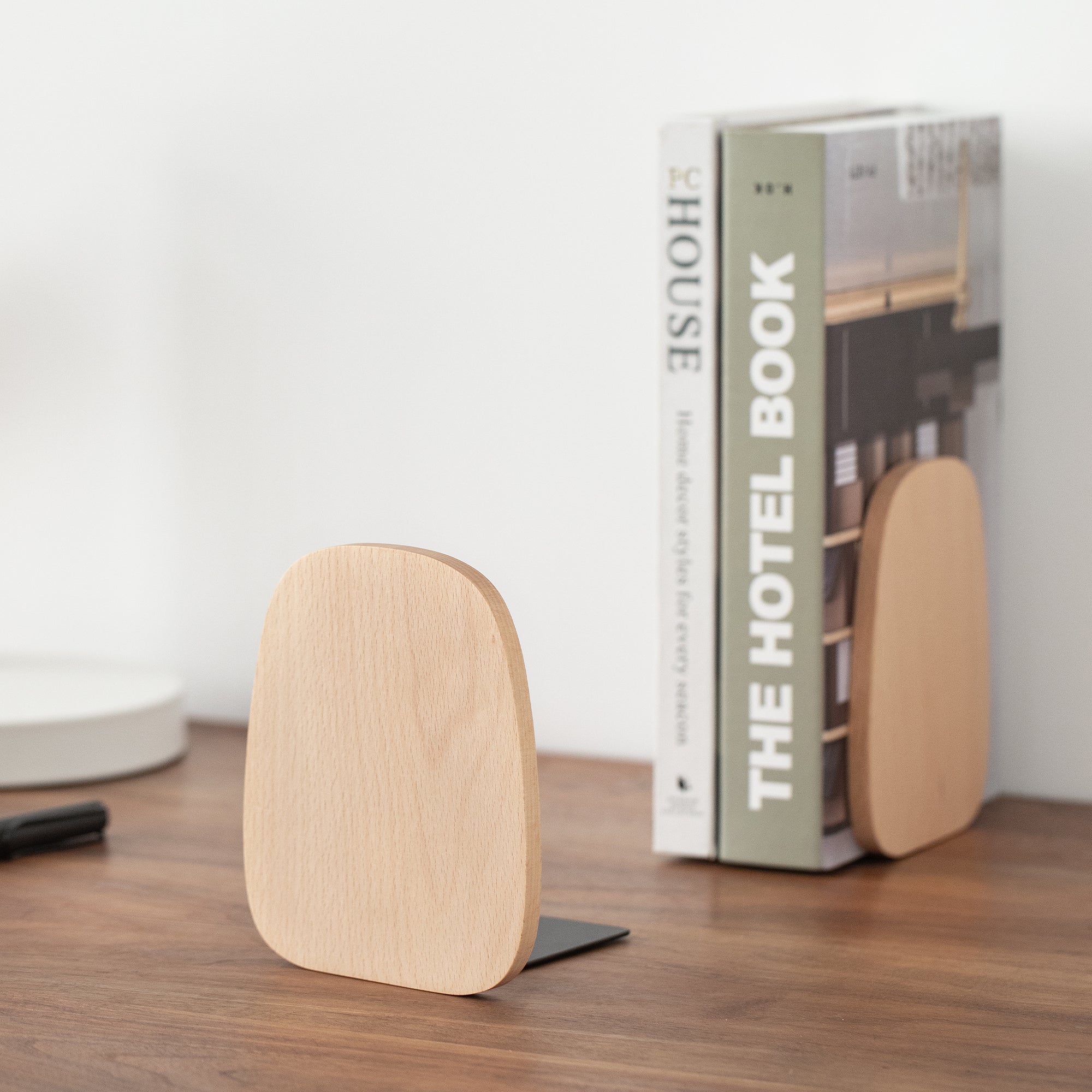 Wooden Oval Bookends