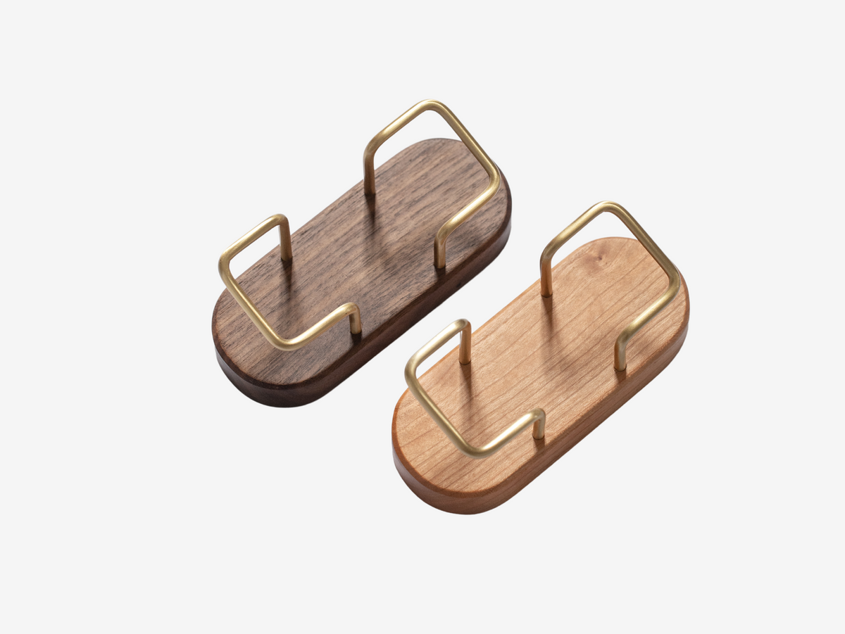 Wooden Brass Business Card Holder — product image 1