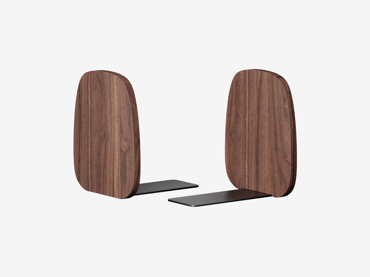 Wooden Oval Bookends — product image 1