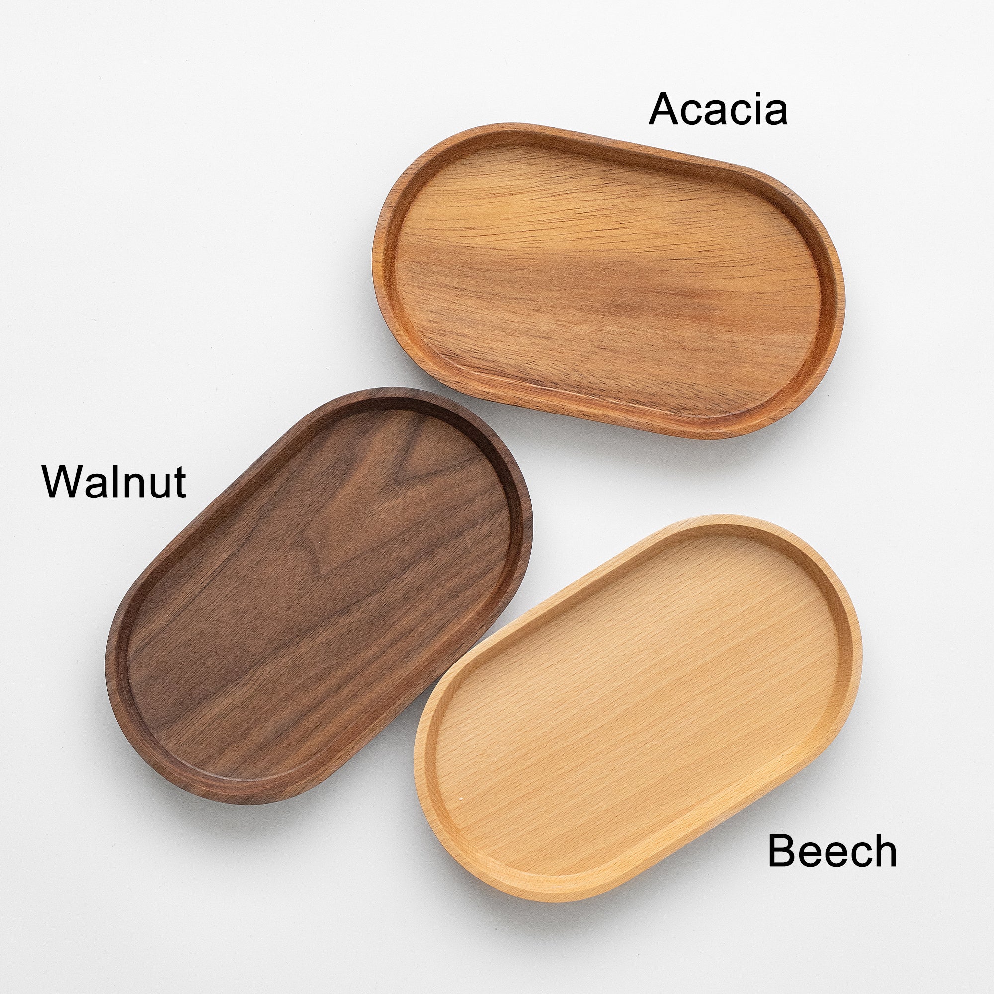 Wooden Oval Coffee Tray 8"