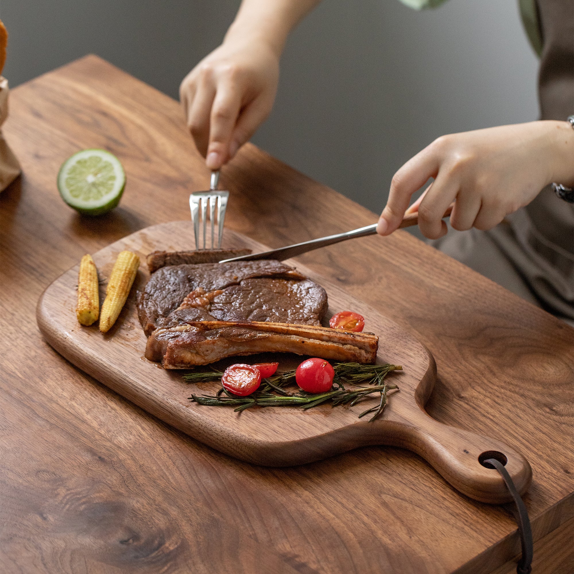 Walnut Cutting Board with Handles