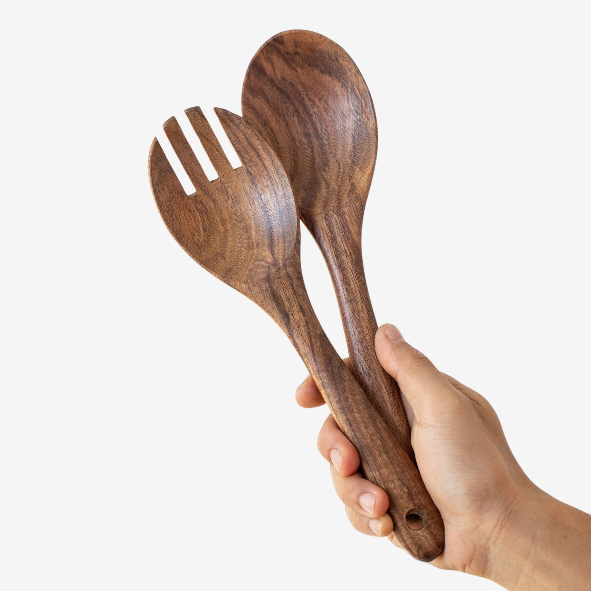 Musowood | Wooden Salad Servers Set
