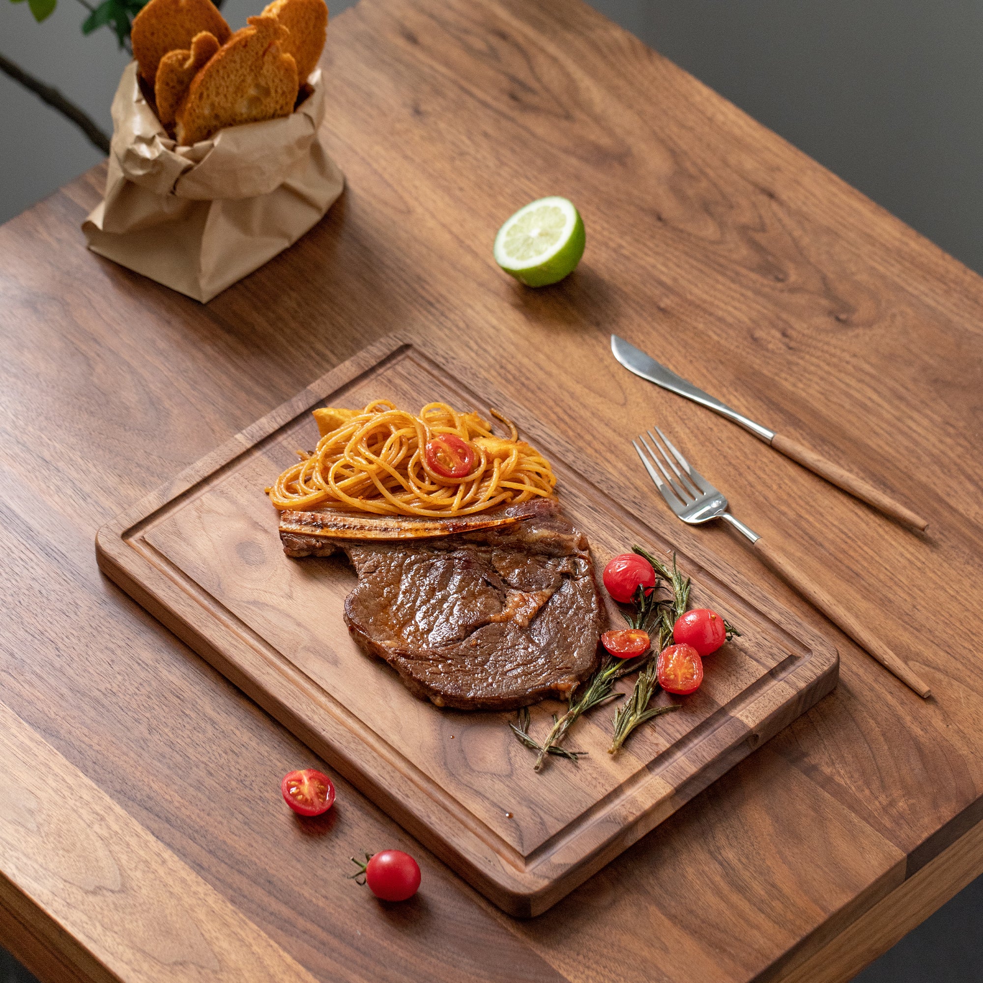 Cutting Board with Juice Groove