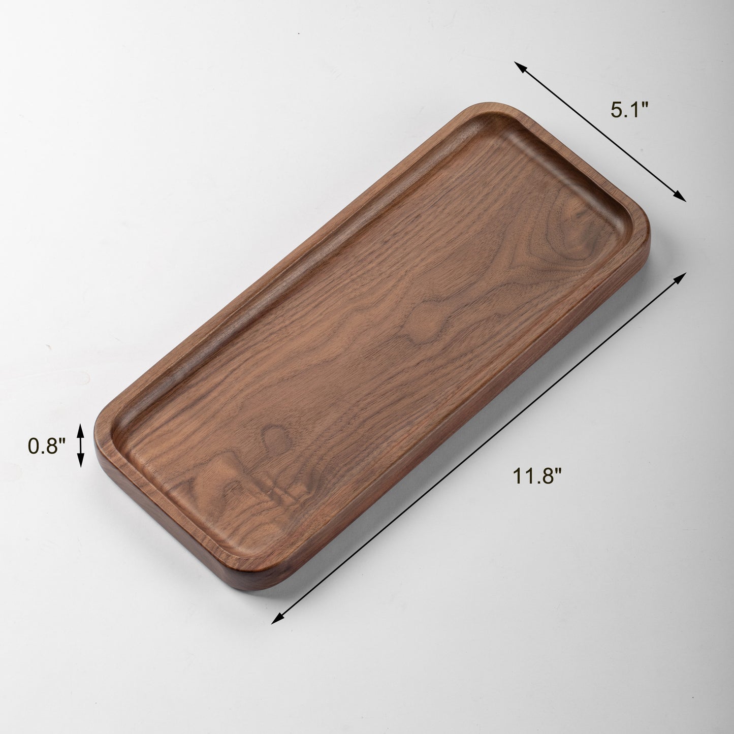 Walnut Serving Tray, 11.8×5”