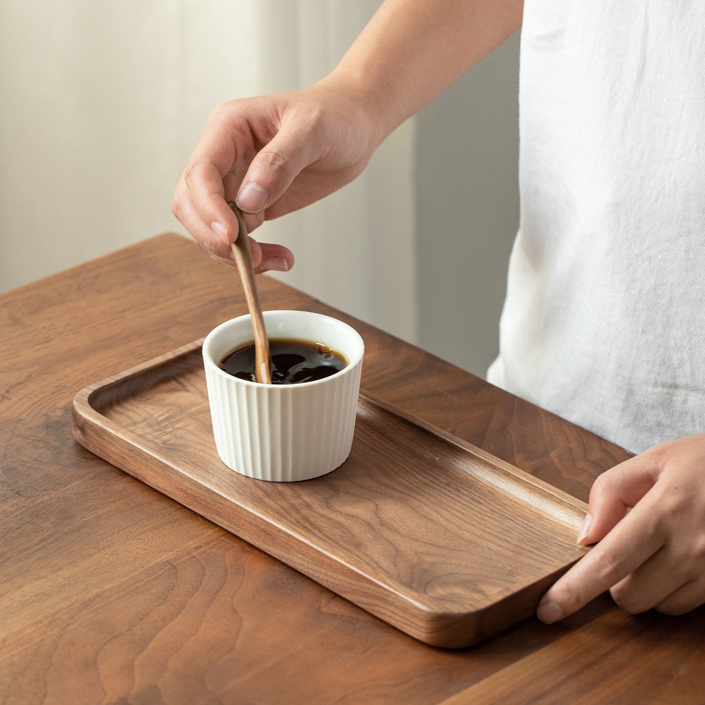 Walnut Serving Tray, 11.8×5”