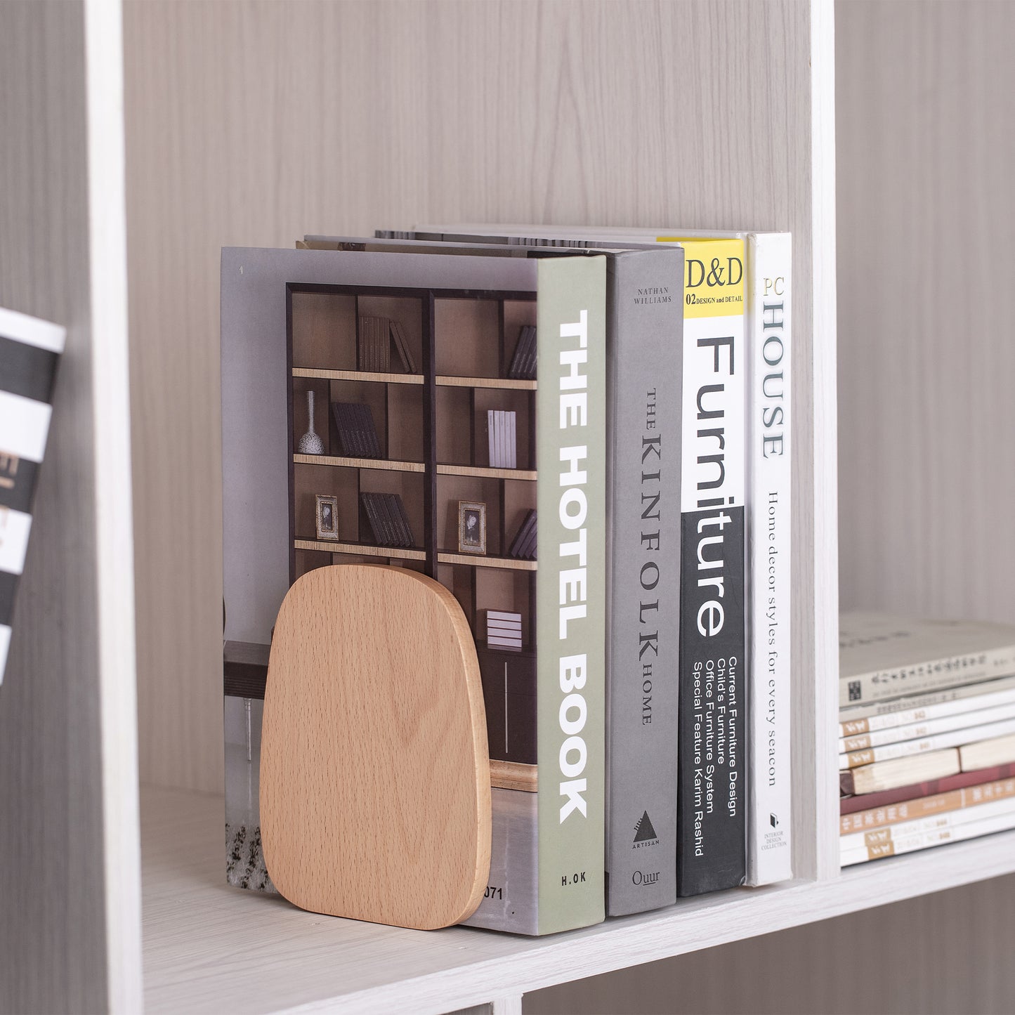 Wooden Oval Bookends