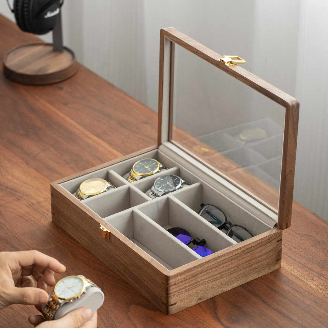 Wooden Watch Box 4+3 slots