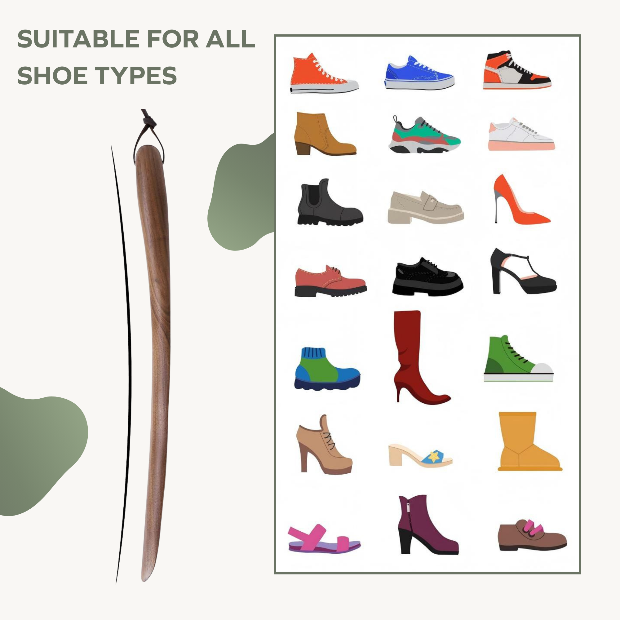 Walnut Wooden Shoehorn