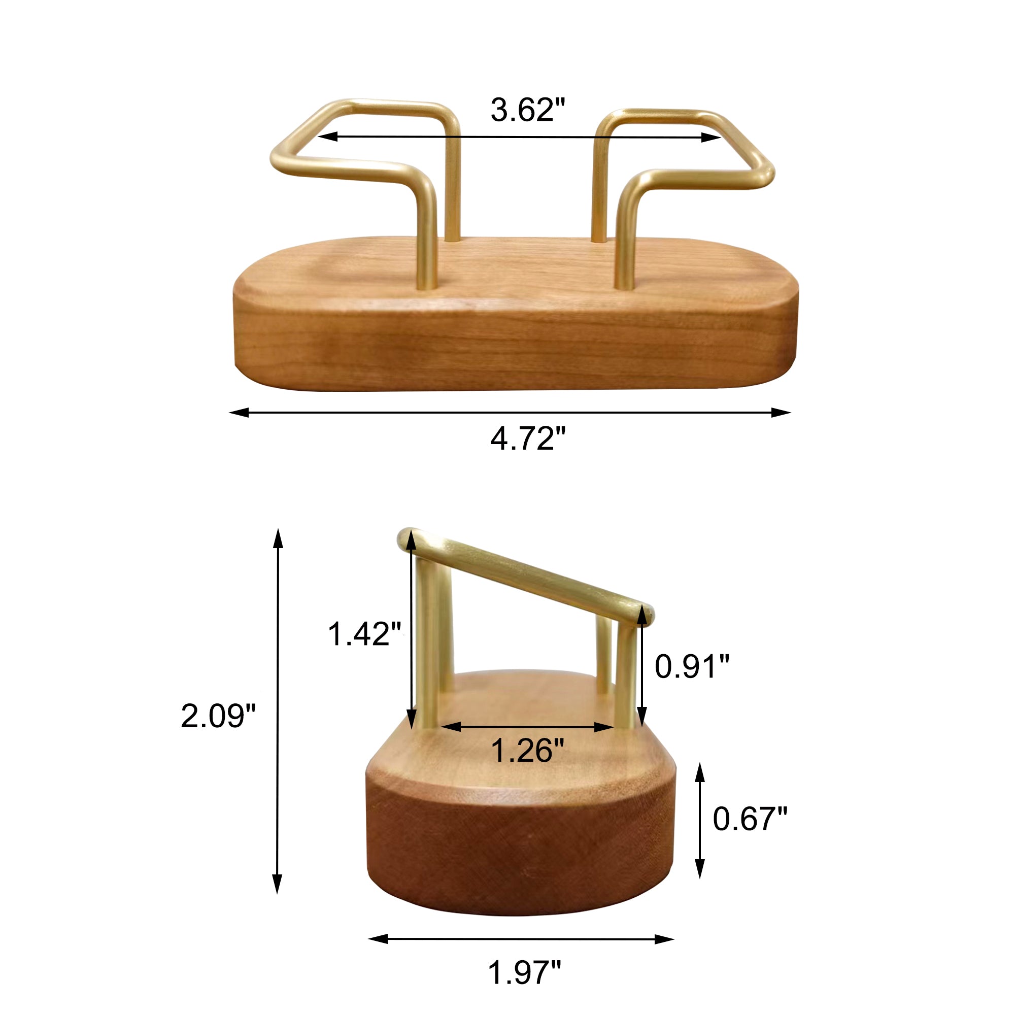 Wooden Brass Business Card Holder